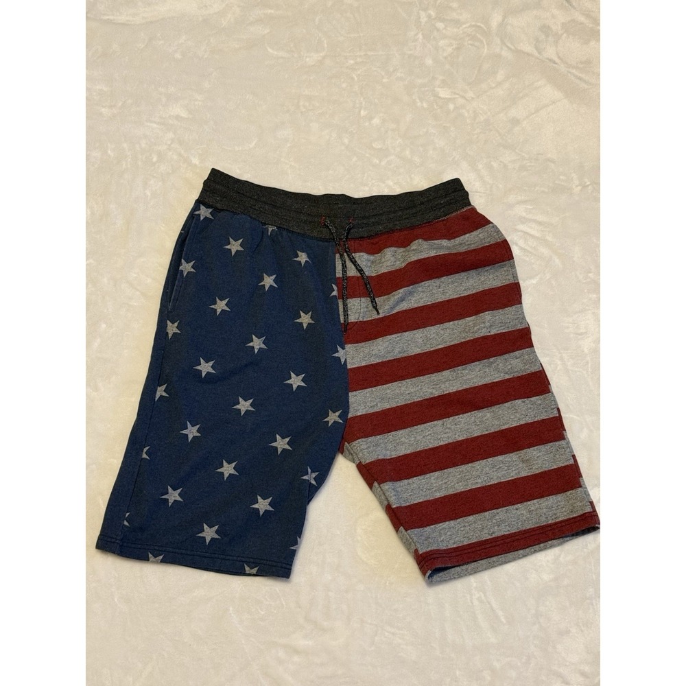 Brooklyn Cloth Mens American Flag Knit Shorts 10" Inseam Size XL